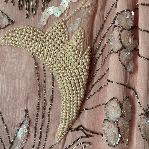 LoveShackFancy Pink Embellished Mini Dress - Picture 4 of 5